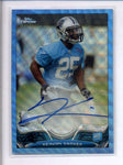 KENJON BARNER 2013 TOPPS CHROME #178 ROOKIE BLUE WAVE REFRACTOR AUTO /50 AC2285