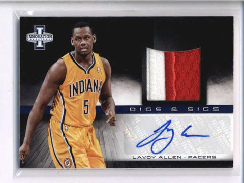 LAVOY ALLEN 2013/14 PANINI INNOVATION ROOKIE PATCH AUTOGRAPH AUTO #04/25 AC2012