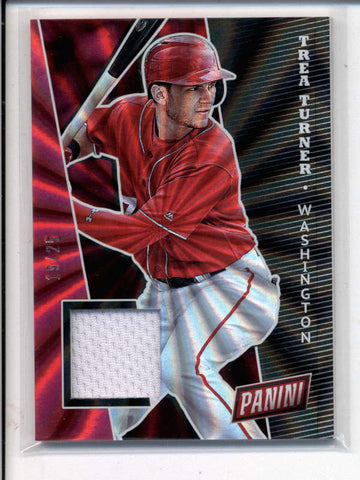 TREA TURNER 2017 PANINI THE NATIONAL RAINBOW SPOKES GAME JERSEY #19/25 AC825