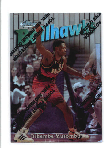 DIKEMBE MUTOMBO 1997/98 TOPPS FINEST #123 SILVER REFRACTOR #0462/1090 AB9357