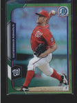 STEPHEN STRASBURGH 2015 BOWMAN CHROME #38 GREEN REFRACTOR PARALLEL #08/99 AC172