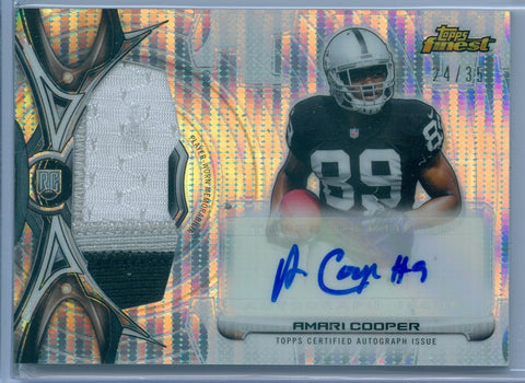 AMARI COOPER 2015 TOPPS FINEST PULSAR REFRACTOR PATCH RC AUTO AUTOGRAPH SP/35