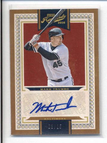 MARK TRUMBO 2016 PRIME CUTS #178 HOLO GOLD AUTOGRAPH AUTO #03/25 AB9446