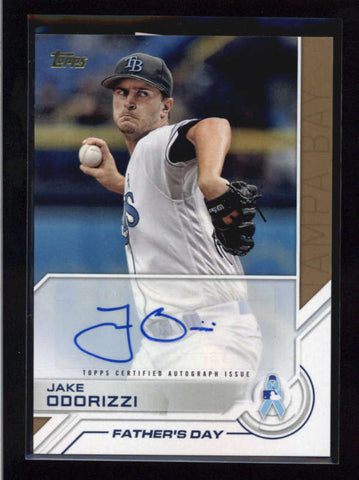 JAKE ODORIZZI 2017 TOPPS SALUTE FATHERS DAY AUTOGRAPH AUTO AB9451