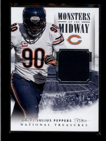 JULIUS PEPPERS 2014 NATIONAL TREASURES MONSTERS OF THE MIDWAY JERSEY #/99 AB8330