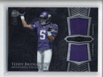 TEDDY BRIDGEWATER 2014 BOWMAN STERLING DUAL ROOKIE RC USED WORN PATCH AB6473