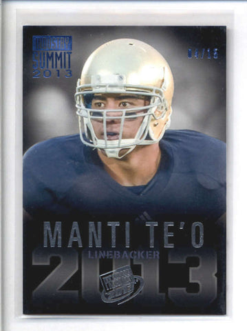 MANTI TEO 2013 PRESS PASS INDUSTRY SUMMIT ROOKIE RC #04/15 AB8994