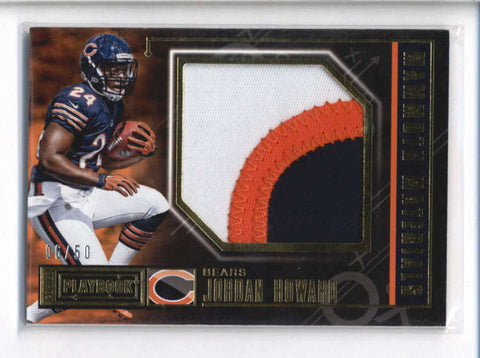 JORDAN HOWARD 2016 PANINI PLAYBOOK JUMBO 3-CLR ROOKIE USED PATCH #06/50 AB8922