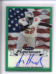 JOHNATHAN HANKINS 2013 LEAF DRAFT ALL AMERICAN PRISMATIC GREEN AUTO #/10 AC2067