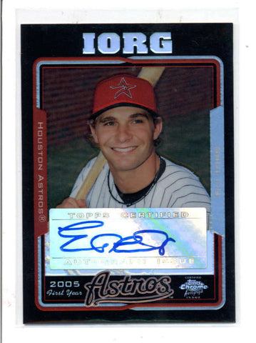 ELI IORG 2005 TOPPS CHROME BLACK REFRACTOR ROOKIE AUTOGRAPH AUTO #/200 AC1071