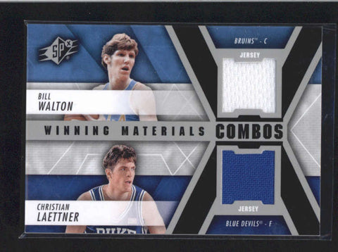 CHRISTIAN LAETTNER/ BILL WALTON 2014/15 SPX WINNING MATERIALS DUAL JERSEY AC473