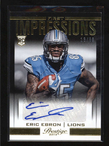 ERIC EBRON 2014 PANINI PRESTIGE FIRST IMPRESSIONS ROOKIE AUTO #13/99 AB5620