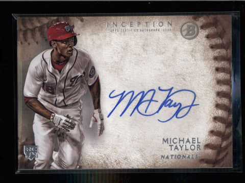 MICHAEL TAYLOR 2015 BOWMAN INCEPTION ON CARD ROOKIE AUTOGRAPH AUTO RC AC1170