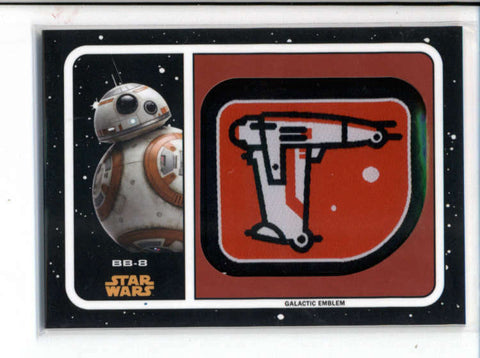 BB-8 STAR WARS THE LAST JEDI GALACTIC EMBLEM PATCH CARD #MP-BE AC118