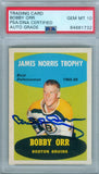 Bobby Orr 1969 O-Pee-Chee Norris Trophy #209 Autograph PSA DNA GEM MT 10 AUTO