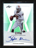 STEPHEN MORRIS 2014 LEAF DRAFT GREEN PRISMATIC ROOKIE RC AUTO #07/10 AB6311