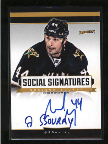 SHELDON SOURAY 2013/14 13/14 PANINI SOCIAL SIGNATURES AUTOGRAPH AUTO AB9128