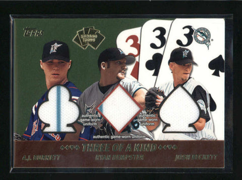 BURNETT / DEMPSTER / BECKETT 2002 TOPPS THREE OF A KIND TRIPLE JERSEY AB5504