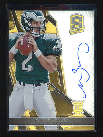 MATT BARKLEY 2013 PANINI SPECTRA GOLD ROOKIE AUTOGRAPH AUTO RC #06/10 AB6953