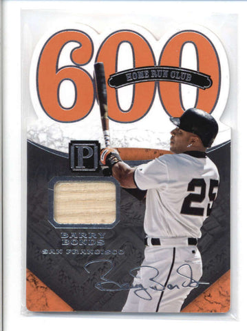 BARRY BONDS 2016 PANINI PANTHEON 600 HR CLUB DIE-CUT GAME JERSEY #044/199 AB9470