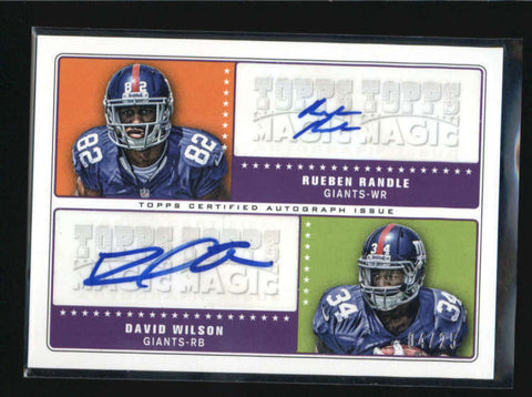 RUEBEN RANDLE / DAVID WILSON 2012 TOPPS MAGIC DUAL ROOKIE AUTO #04/25 AB5534