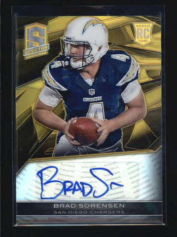 BRAD SORENSEN 2013 PANINI SPECTRA GOLD ROOKIE AUTOGRAPH AUTO RC #04/10 AB6952