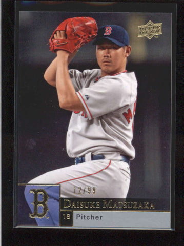 DAISUKE MATSUZAKA 2009 UPPER DECK #551 RARE GOLD PARALLEL #12/99 AB9792