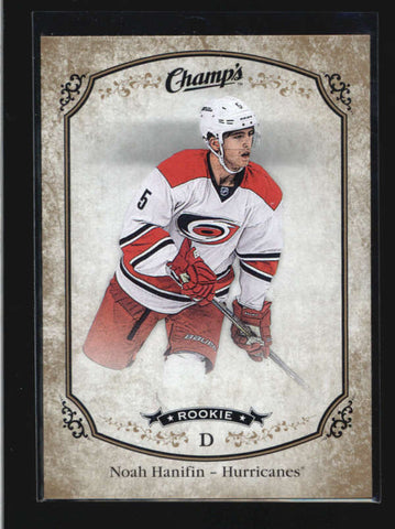 NOAH HANIFIN 2015/16 UD CHAMPS #262 SP VARIANT BACK SHORTPRINT ROOKIE SP AB9655