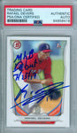 Rafael Devers 2014 Bowman RC MLB Debut Inscription PSA DNA Signed Authentic Auto