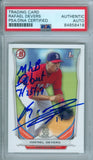 Rafael Devers 2014 Bowman RC MLB Debut Inscription PSA DNA Signed Authentic Auto