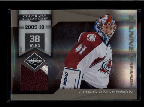 CRAIG ANDERSON 2010/11 PANINI LIMITED BANNER SEASON 3-CLR PATCH #06/25 AB7722