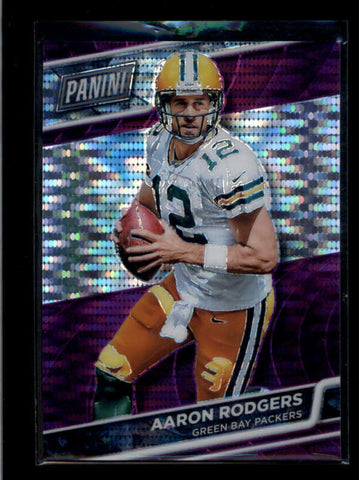 AARON RODGERS 2016 PANINI THE NATIONAL VIP PURPLE PRIZM REFRACTOR #20/50 AB7468