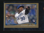 YORDANO VENTURA 2014 TOPPS MINI #265 ROOKIE GOLD PARALLEL RC #55/63 AB5962