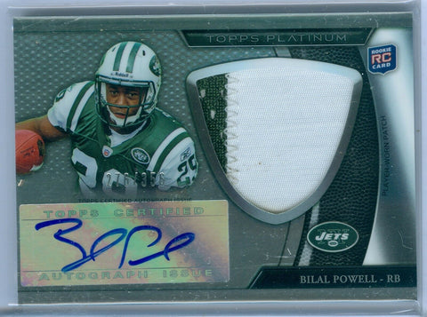 BILAL POWELL 2011 TOPPS PLATINUM REFRACTOR RC ROOKIE PATCH AUTO AUTOGRAPH SP/356