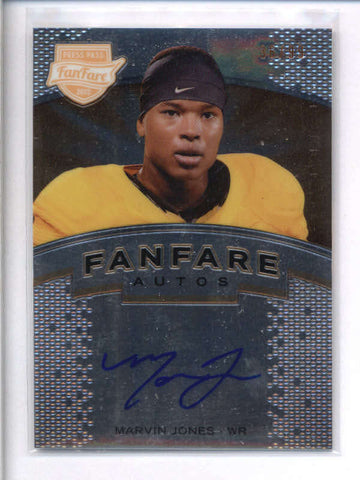 MARVIN JONES 2012 PRESS PASS FAN FARE BRONZE ROOKIEAUTOGRAPH AUTO #36/99 AC2081