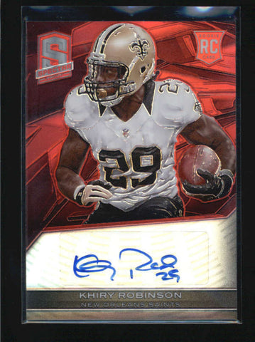 KHIRY ROBINSON 2013 PANINI SPECTRA RED ROOKIE AUTOGRAPH AUTO RC #25/25 AB6813