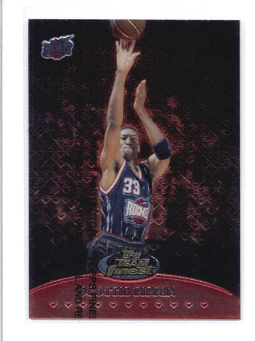 SCOTTIE PIPPEN 2000/01 00/01 TOPPS #TF19 TEAM FINEST RED #378/500 AB9373