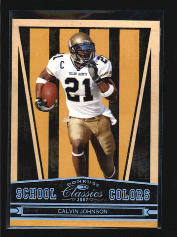 CALVIN JOHNSON 2007 DONRUSS CLASSICS SCHOOL COLORS ROOKIE RC AB6596