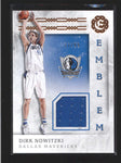 DIRK NOWITZKI 2016/17 PANINI EXCALIBUR EMBLEM GAME USED WORN JERSEY #/99 AC381