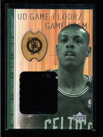 PAUL PIERCE 2001/02 UPPER DECK GAME FLOOR/GAME FILM RELIC COMBO AC1902