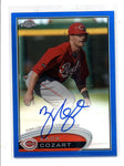 ZACK COZART 2012 TOPPS CHROME BLUE REFRACTOR ROOKIE AUTOGRAPH AUTO #/199 AC1068