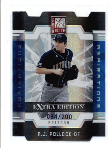 A.J. POLLICK 2009 ELITE #17 ASPIRATIONS DIE-CUT CUT BLUE ROOKIE #084/200 AC799