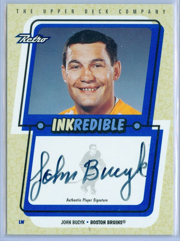 JOHNNY BUCYK 1999-00 UPPER DECK RETRO INKREDIBLE AUTO AUTOGRAPH SP